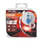 Автолампа Osram P43t H4 12V 60/55W Night Breaker Laser+130% Duo Box 64193NBL