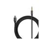 Кабель AUX Type C to 3.5mm Black (плетеный)