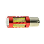 LED лампа BA15s (P21W) 12V белая 106 SMD (линза + обманка) 1 шт.