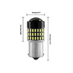 LED лампа BA15s (P21W) 12V белая 78 SMD (линза + обманка) 930 lm (1 шт) Giper Auto