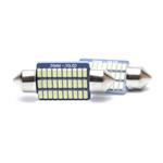 LED лампа SV8.5 (T11x36 мм) 12-24V белый стабилизатор 30 LED (биполярная)