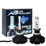 LED лампы X3 H1 Headlight 12V 6000Lm